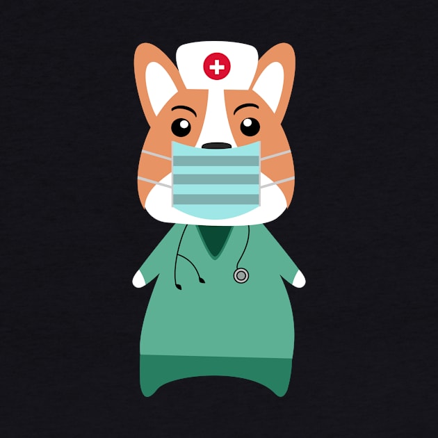 Corgi dog nurse - National Nurses Day 2020 by Ralph Hovsepian